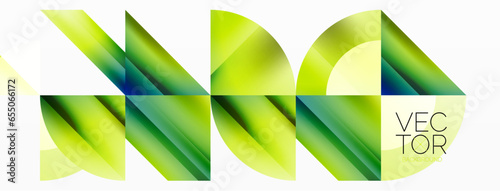 Minimalist marvel - squares and circles unite in harmonious geometry. Muted tones weave serene backdrop where structured tiles form dance of timeless elegance, epitomizing modern simplicity