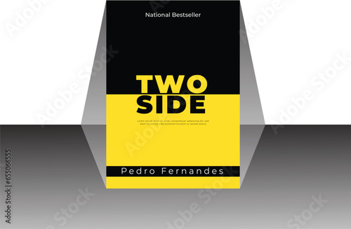 Vector book cover and back cover design