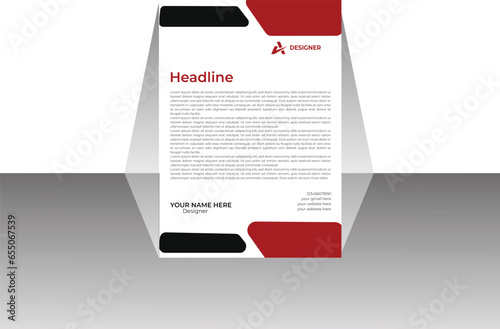Vector letterhead template in abstract style design
