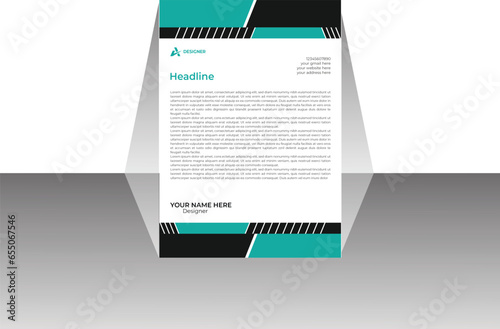 Vector letterhead template in abstract style design