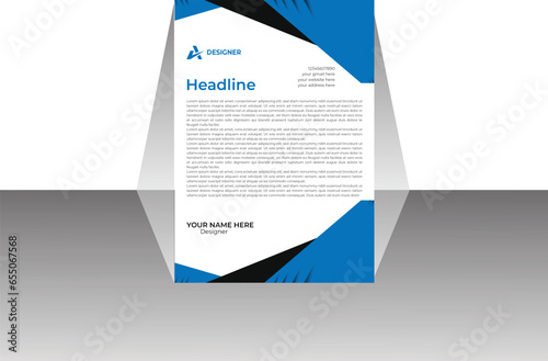 Vector letterhead template in abstract style design