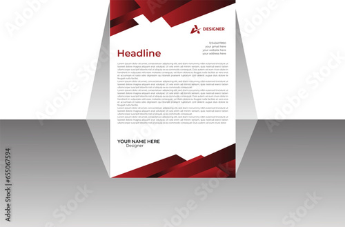 Vector letterhead template in abstract style design