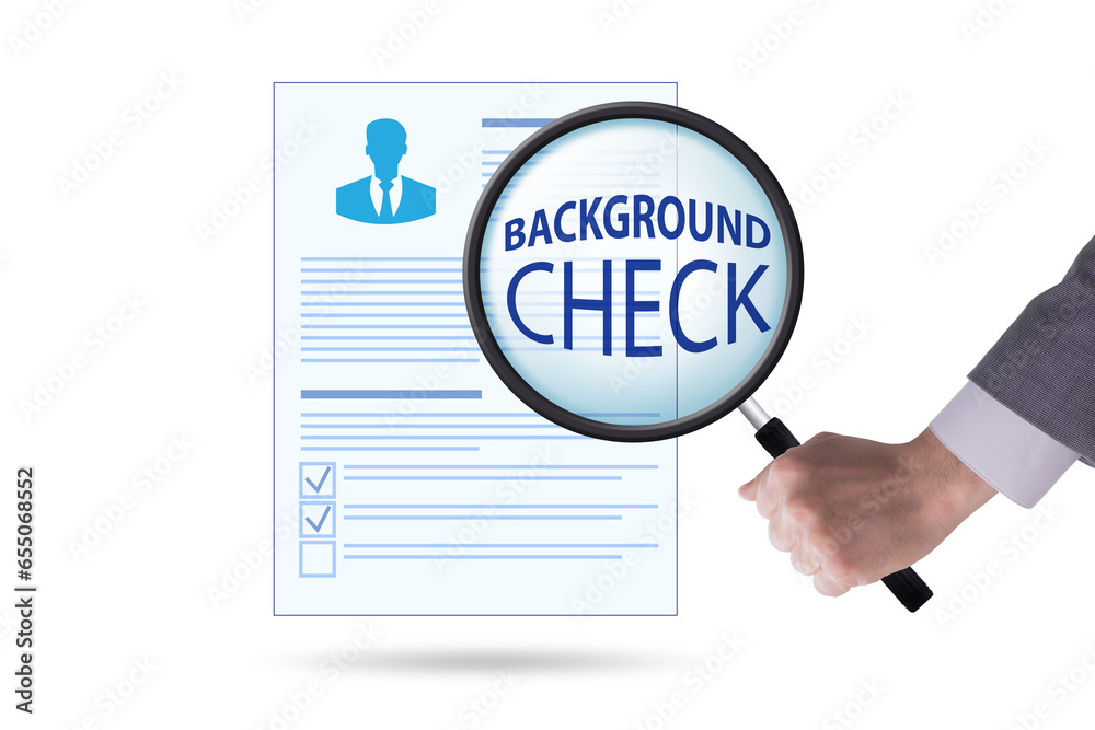 Concept of background security check Concept of background security check