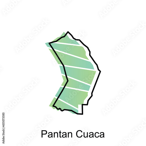 Map of Pantan Cuaca City illustration design Abstract, designs concept, logos, logotype element for template. photo