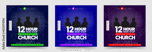 Church conference social media post or worship square flyer banner