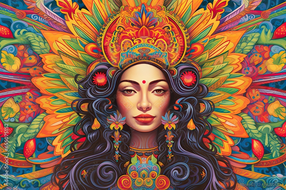 Vibrant Chicano Drawings: Celebrating Unity and Diversity Through Iconic Figures and Traditional Motifs in a Cultural Mural, generative AI Vibrant Chicano Drawings: Celebrating Unity and Diversity Through Iconic Figures and Traditional Motifs in a Cultural Mural, generative AI