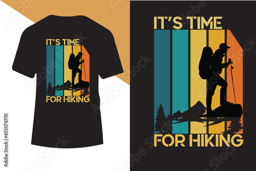 hiking t shirt design template