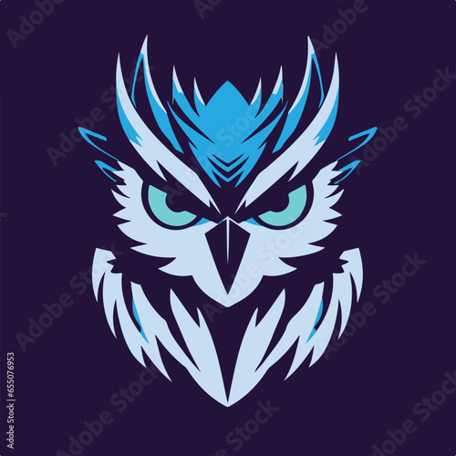 esport owl badge icon logo