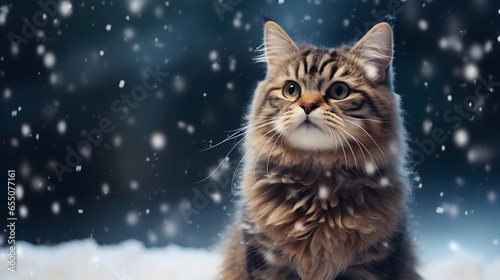 cat in snow © Dee