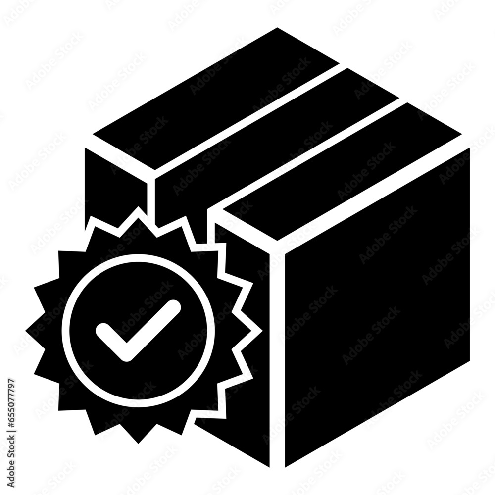 Sealed Icon. Included in Delivery Glyph Icon. A simplified and stylized graphical representation of a package delivery concept, typically used in digital design, icons, or signage. Sealed Icon. Included in Delivery Glyph Icon. A simplified and stylized graphical representation of a package delivery concept, typically used in digital design, icons, or signage.