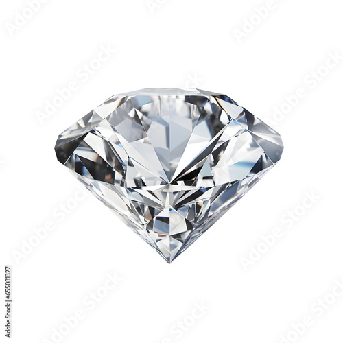 diamond isolated on white, transparent PNG background, Generative Ai