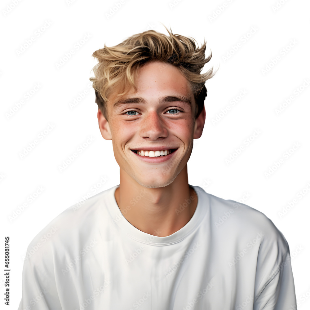 Man smiling on transparent png background,
man wearing white t-shirt, happy face, Generative Ai Man smiling on transparent png background,
man wearing white t-shirt, happy face, Generative Ai