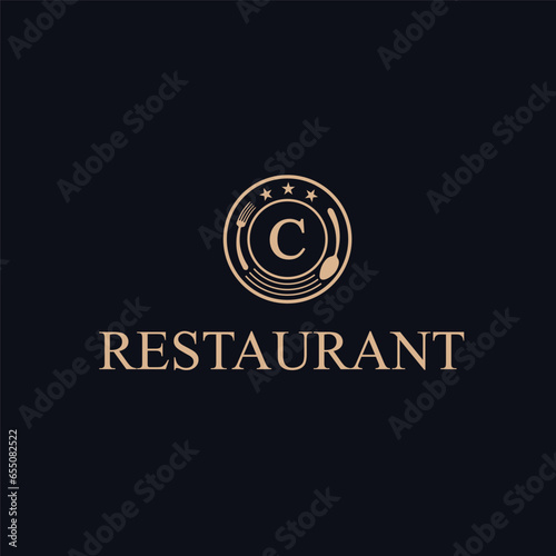 New restaurant logo template vintage