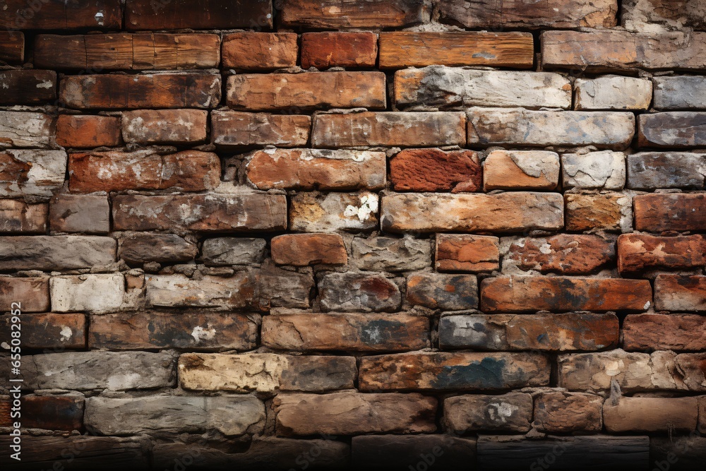 Obraz premium Background of brick wall texture. Brick wall texture background. Brick wall background. Background of stone wall texture. Old grunge brick wall background.