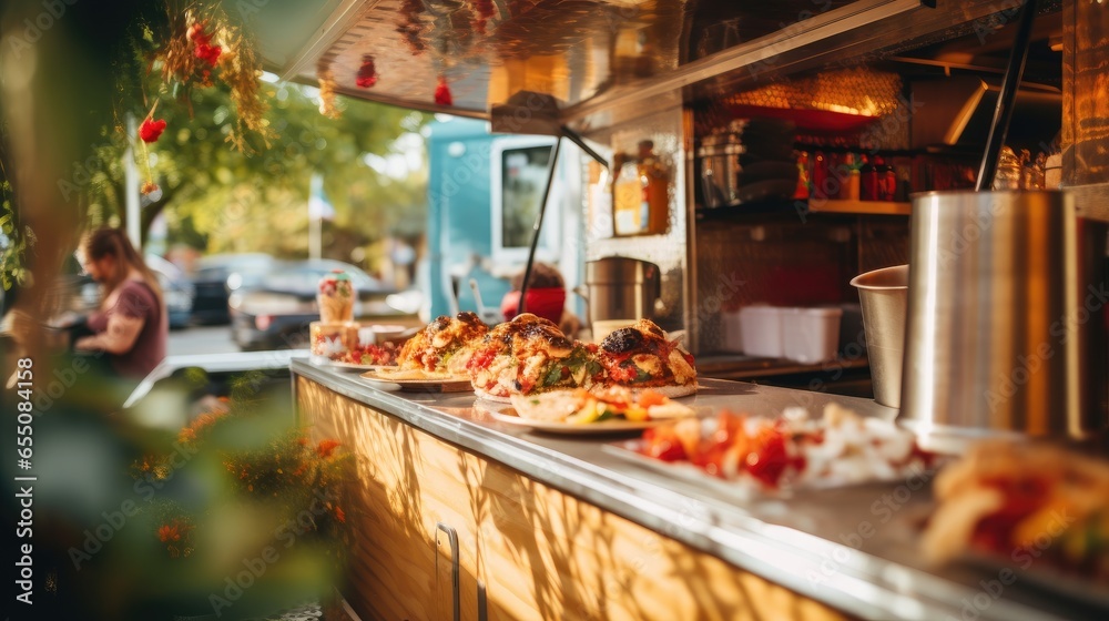 Food Truck Festival Blurred on Purpose