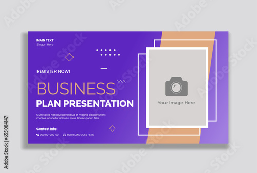 Video thumbnail design for business plan presentation video tutorials