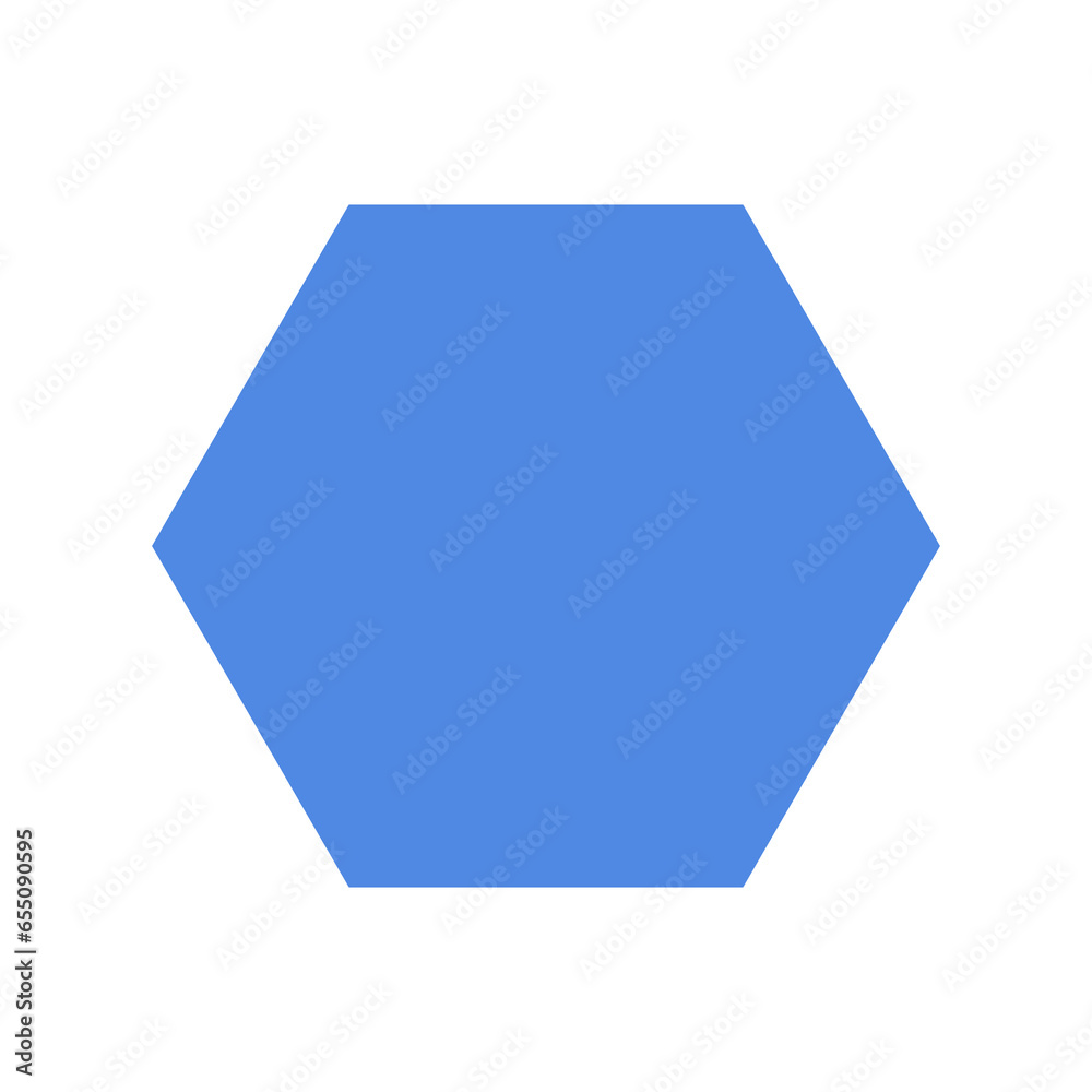 blue hexagon basic 2d shapes isolated blue hexagon basic 2d shapes isolated