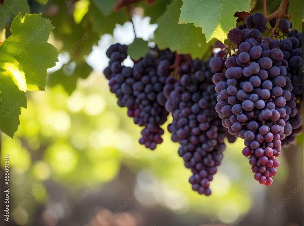 grapes on vine