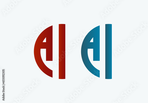 Ai custom initial letter logo design