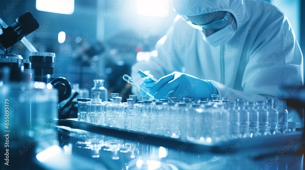 Scientists Conducting Vaccine Research in Lab