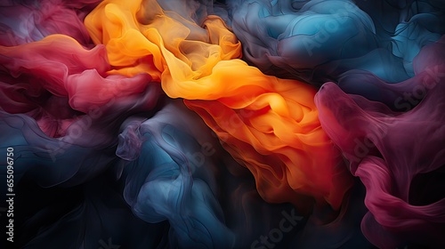 Black Smoke, Macro shot , Color Gradient, Background HD