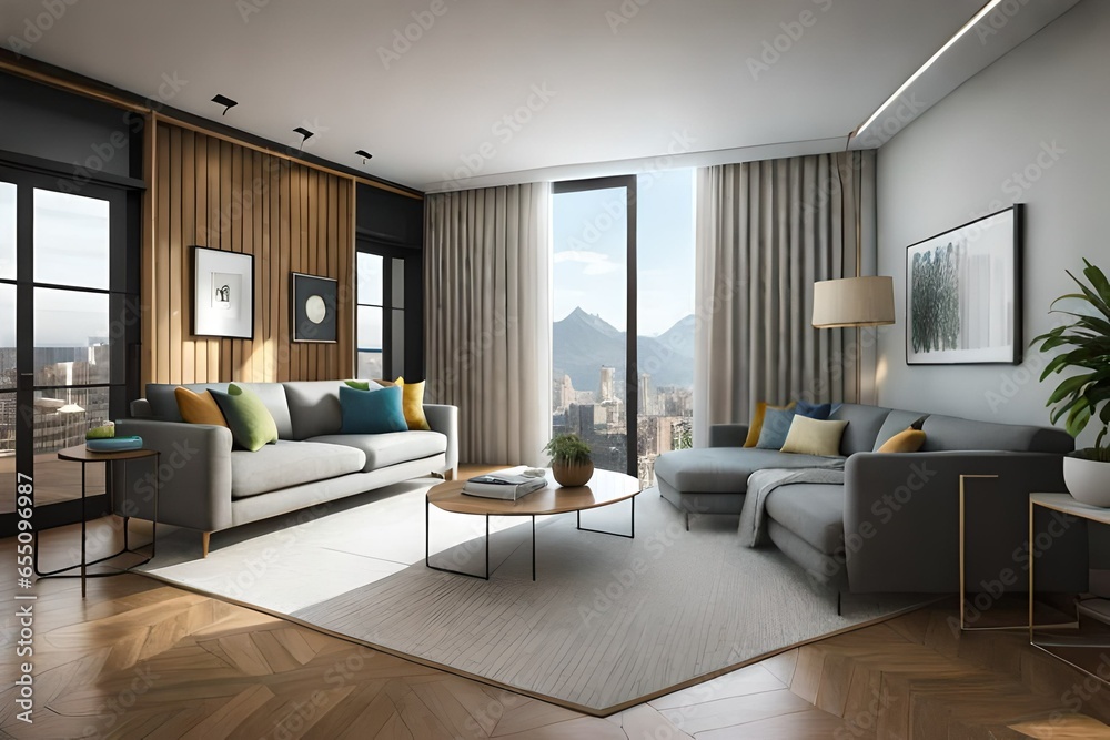 Fototapeta premium living room interior