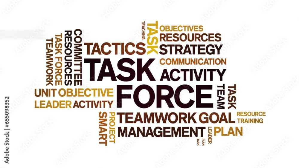 Task Force Image Task Force animated tag word cloud;text design animation kinetic ...