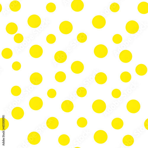 polka dot patterns yellow white background Generative AI