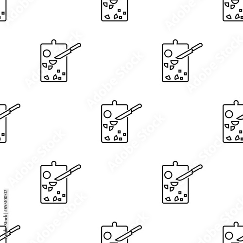 Vegetable Cutting Icon Seamless Pattern Y_2106001