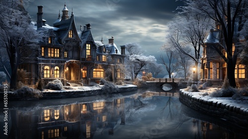 notre dame cathedral at night