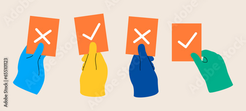 people vote. Colorful vector illustration