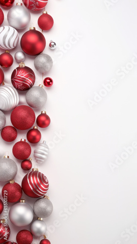 Christmas Greeting Card Mockup on White Background, Generative AI