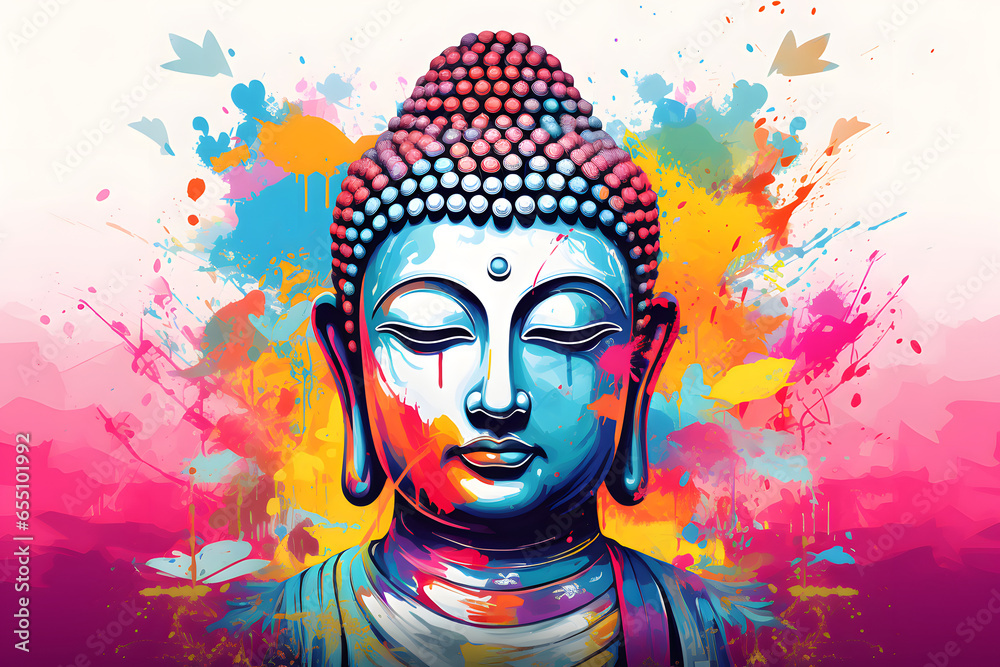 Fototapeta premium Bunter Buddha