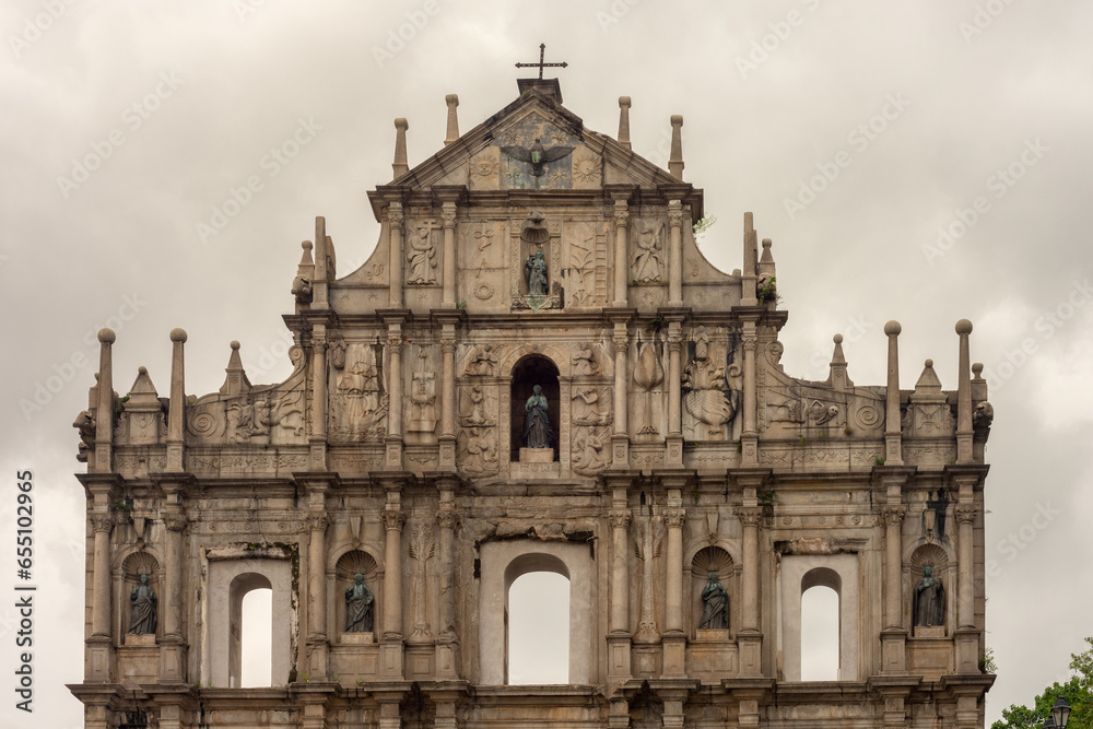 Ruins of St. Paul catholic church in Macau, China