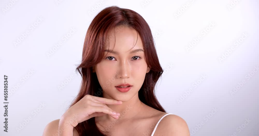 Beautiful young asian woman with clean fresh skin on white background, Face care, Facial treatment, Cosmetology, beauty and spa, Asian women portrait. Beautiful young asian woman with clean fresh skin on white background, Face care, Facial treatment, Cosmetology, beauty and spa, Asian women portrait.