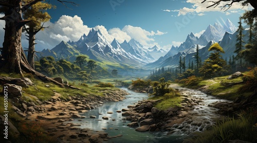 Enchanting Alpine Majesty: Exploring the Majestic Peaks and Serene Valleys of an Idyllic Mountain Wonderland! (Note: The character count for this title may exceed 150 characte, generative AI
