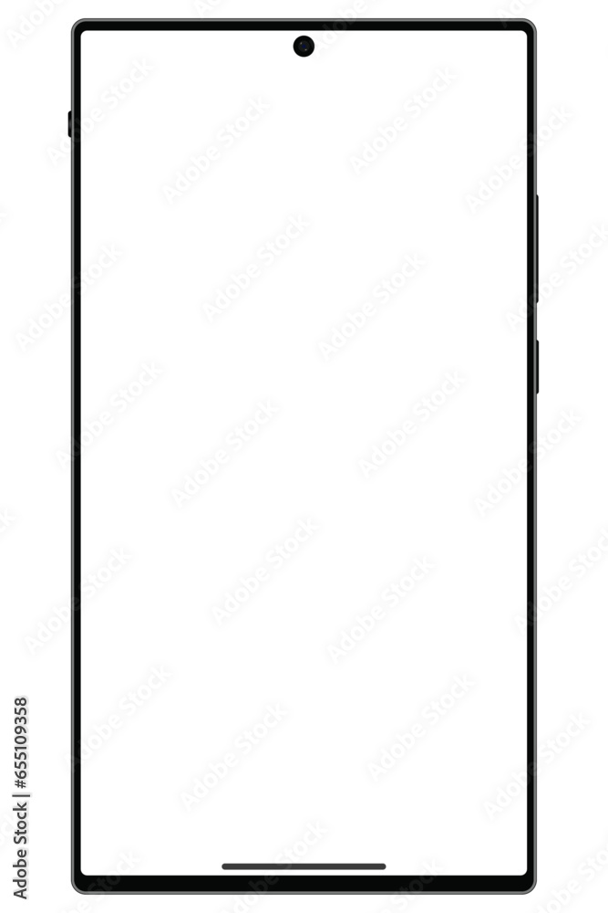 New realistic stylish design mockup template. Smartphone mockup with transparent background.