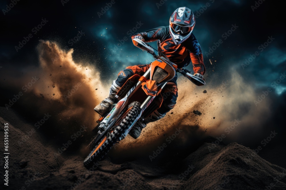 Motocross Speed on Sandy Terrains