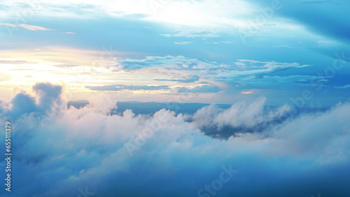 Beautiful blue sky background with clouds © varaporn