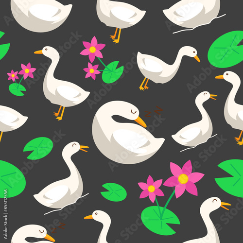 Swan Seamless Pattern