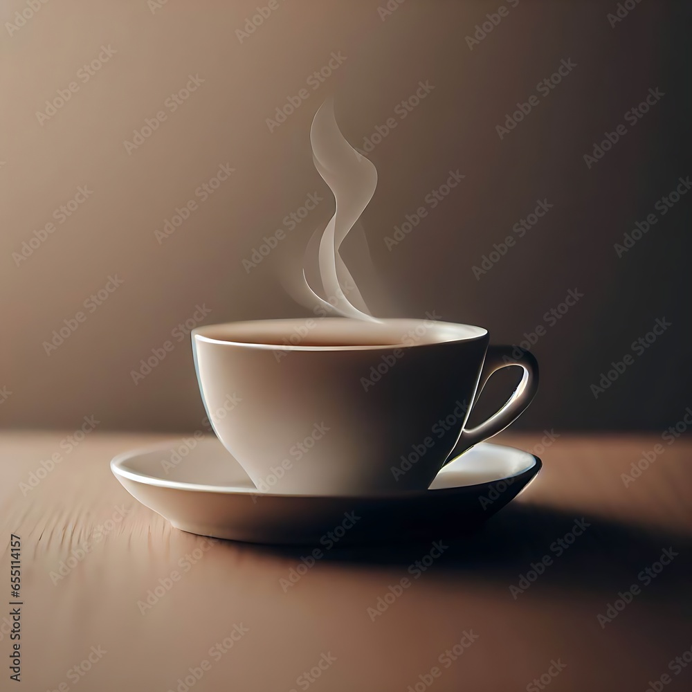 Obraz premium Sip and Savor: A Captivating Blend of Tea and Coffee