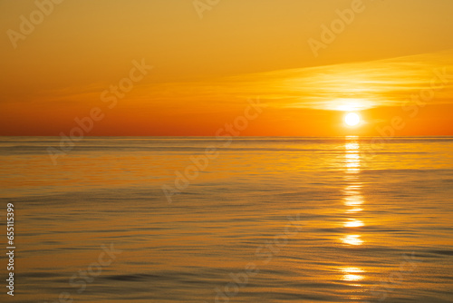 sunset in the sea