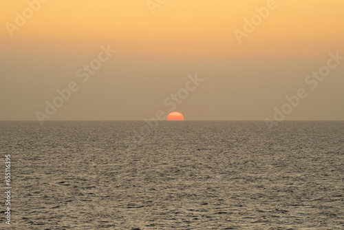 sunset on the sea