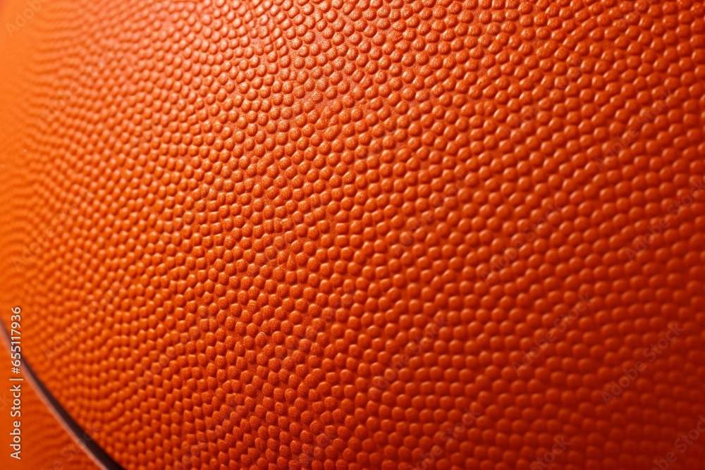 Closeup of textured orange basketball ball on background. Generative AI