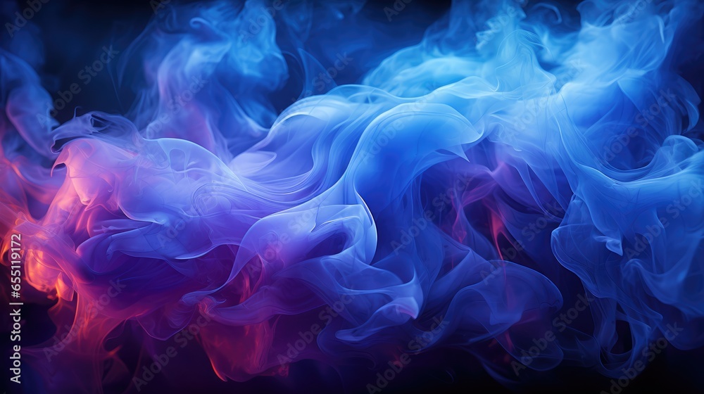 Electric blue Smoke, Macro shot , Color Gradient, Background HD