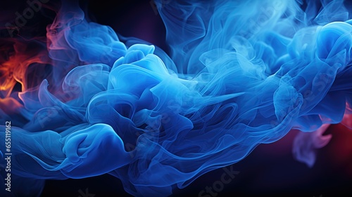 Electric blue Smoke, Macro shot , Color Gradient, Background HD