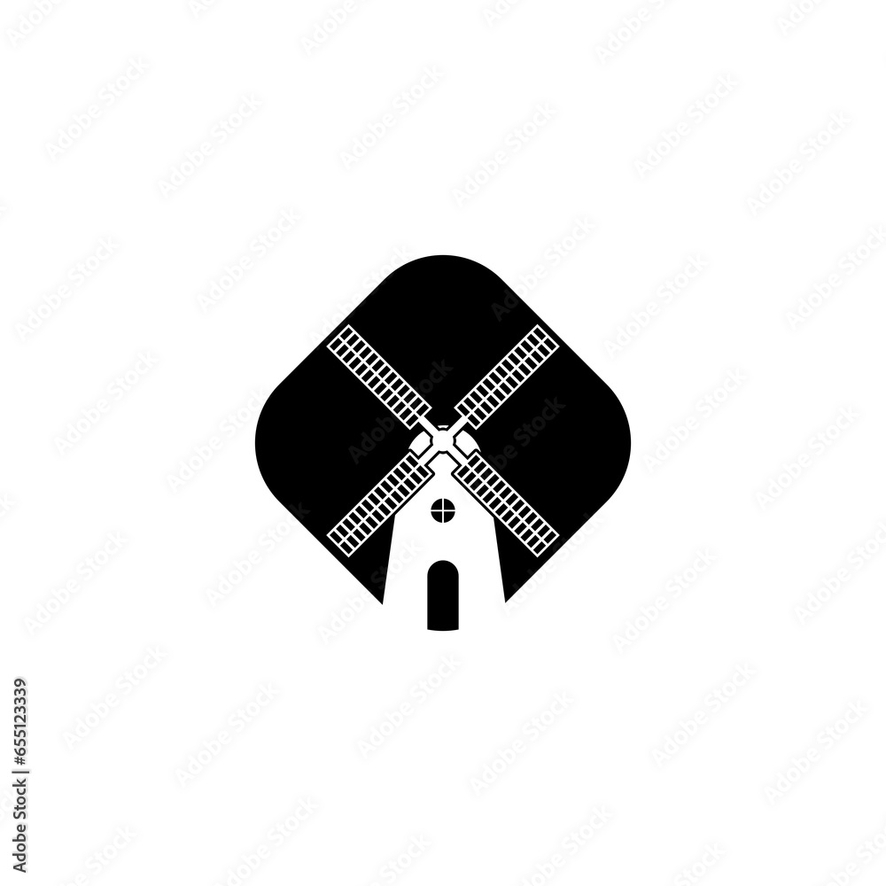 Windmill icon isolated on transparent background Windmill icon isolated on transparent background