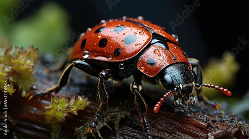 Ladybug, Macro shot , Color Gradient, Background HD © Alex Cuong