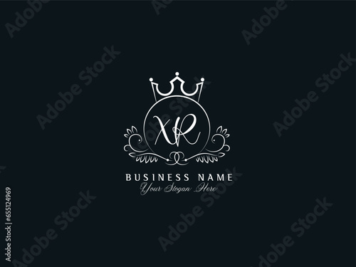 Initial Xr Logo Vector, Simple Stylish Xr rx Crown Logo Icon