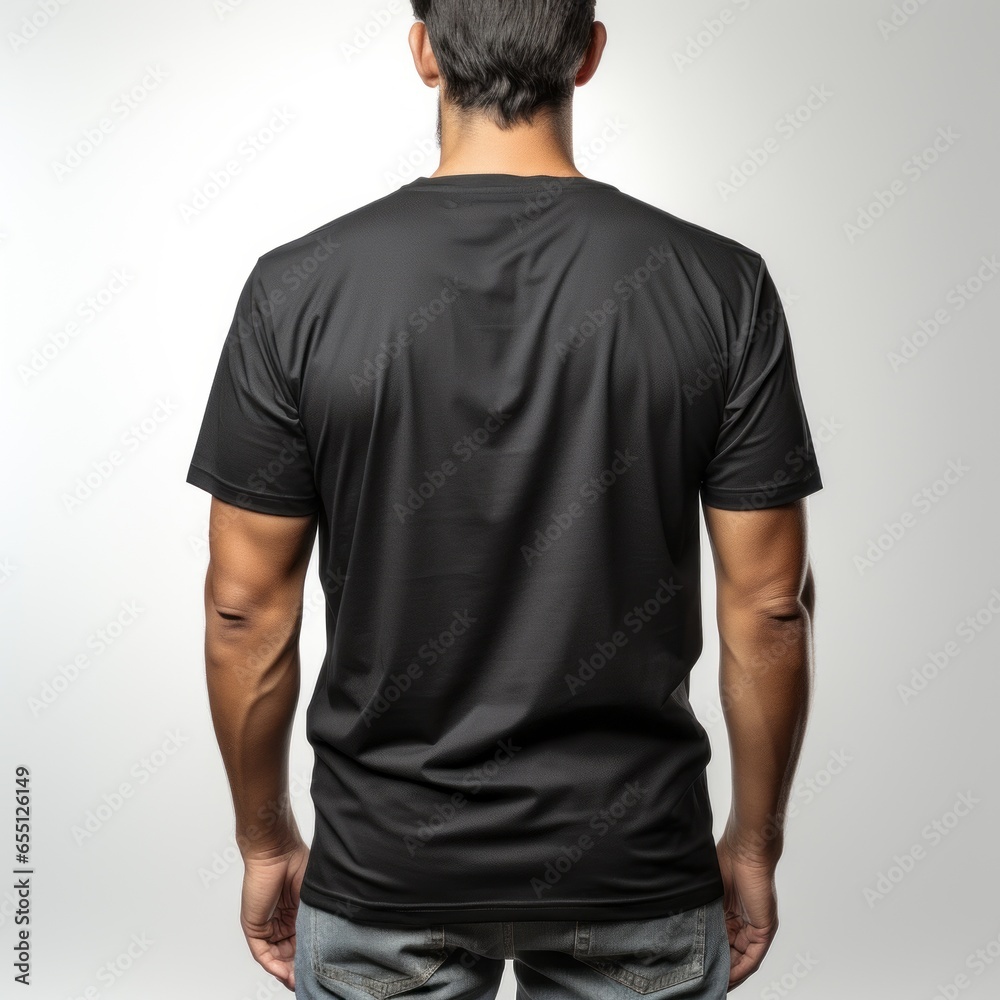 Man in Casual Clothing Standing Indoors Against Gray Background Man in Casual Clothing Standing Indoors Against Gray Background